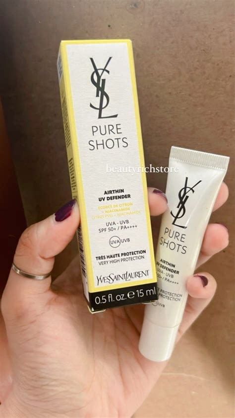 ysl pure shots air thin uv defender|Airthin Uv Defender Sunscreen With SPF 50+ PA++++ .